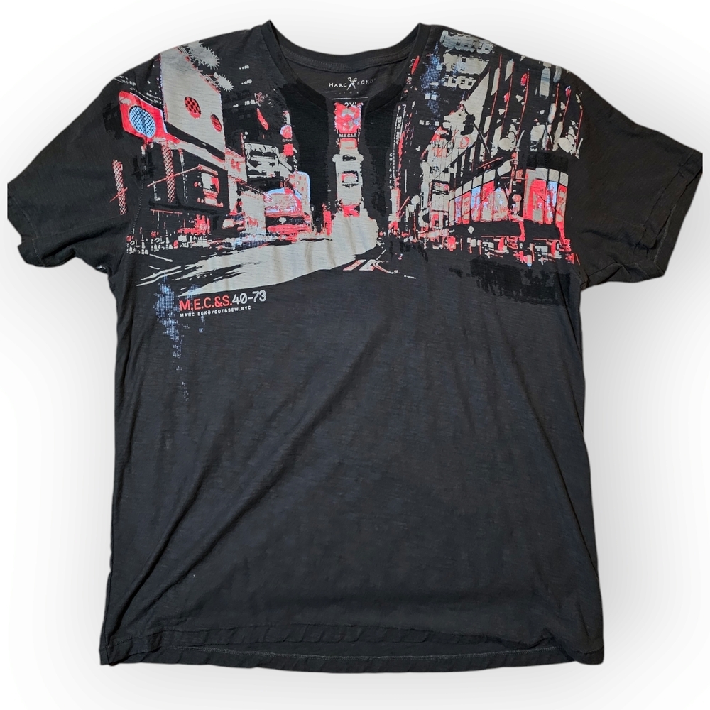 Marc Ecko Cut & Sew M.E.C.&S. 40-73 Graphic Tee 2XL Streetwear Y2K